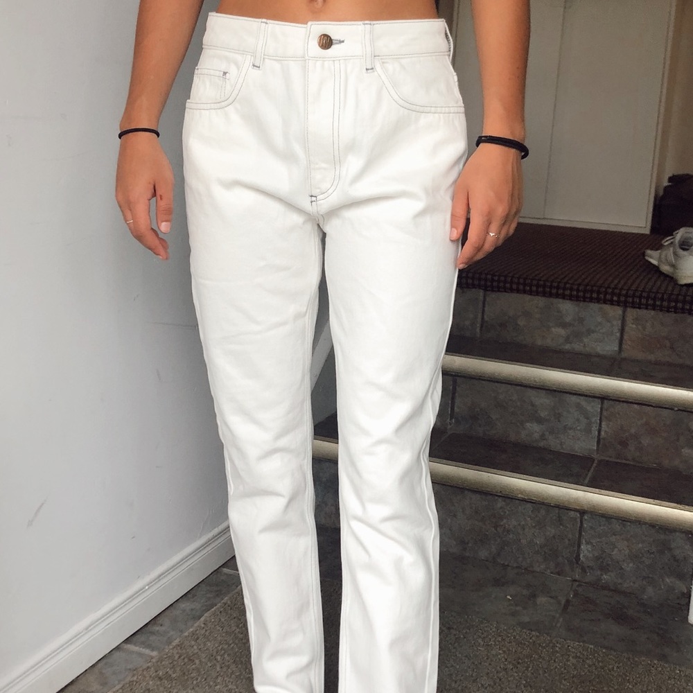 ASOS white relaxed jeans
